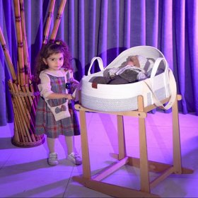 کریر نخ قیطونی + گهواره چوبی